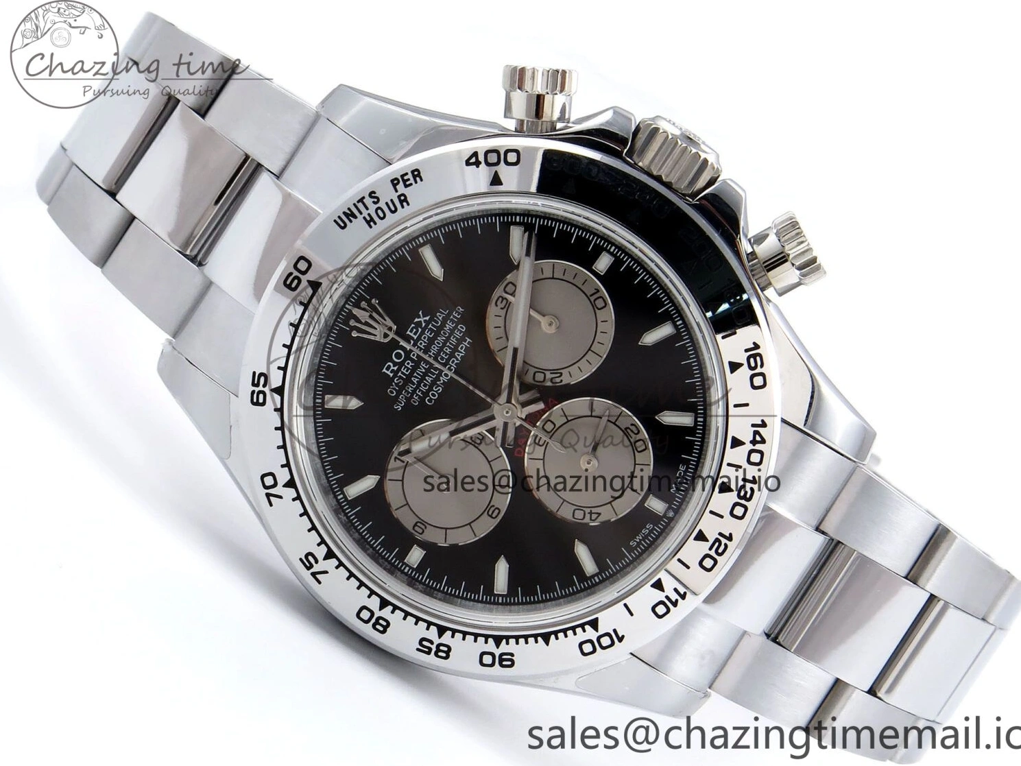 0402 Daytona 126509 QF 1:1 Best Edition Black Silver Dial on SS Bracelet SH4131 V6 (Gain Weight） DailyWear 1007